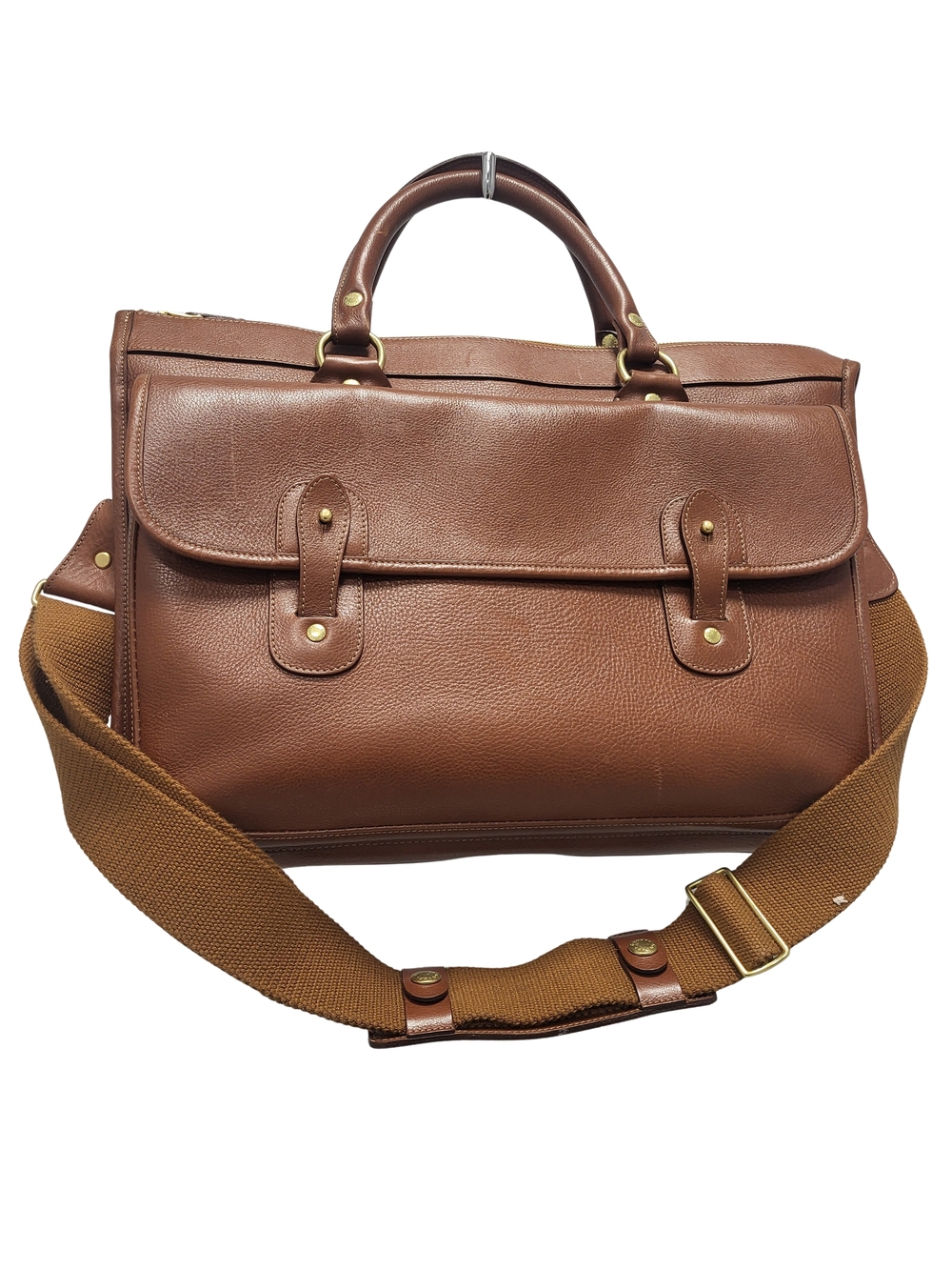 Ghurka No 17 Satchel Brown Leather Briefcase Travel Bag Carry-On